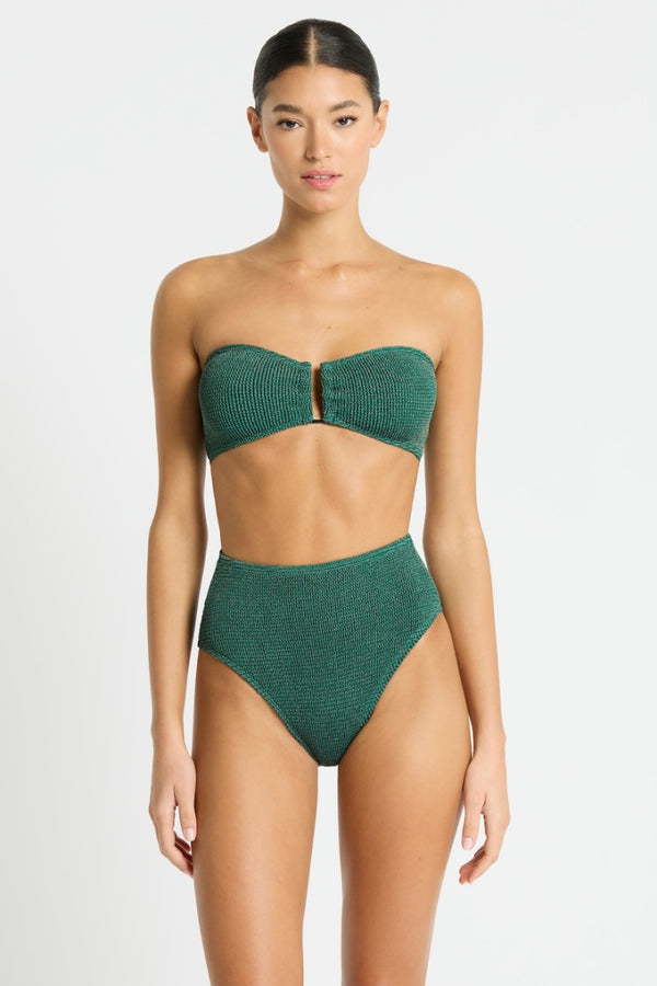 Bound by Bond-Eye Palmer Brief in Bottle Green Lurex