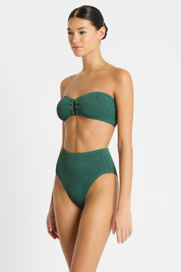 Bound by Bond-Eye Palmer Brief in Bottle Green Lurex