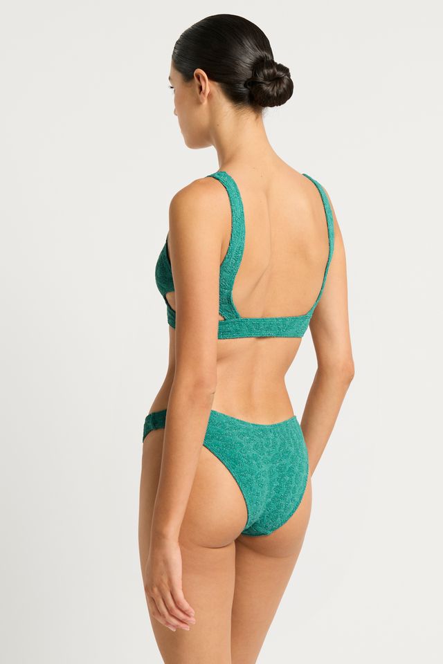 Bound by Bond-Eye Sign Brief in Teal Lurex