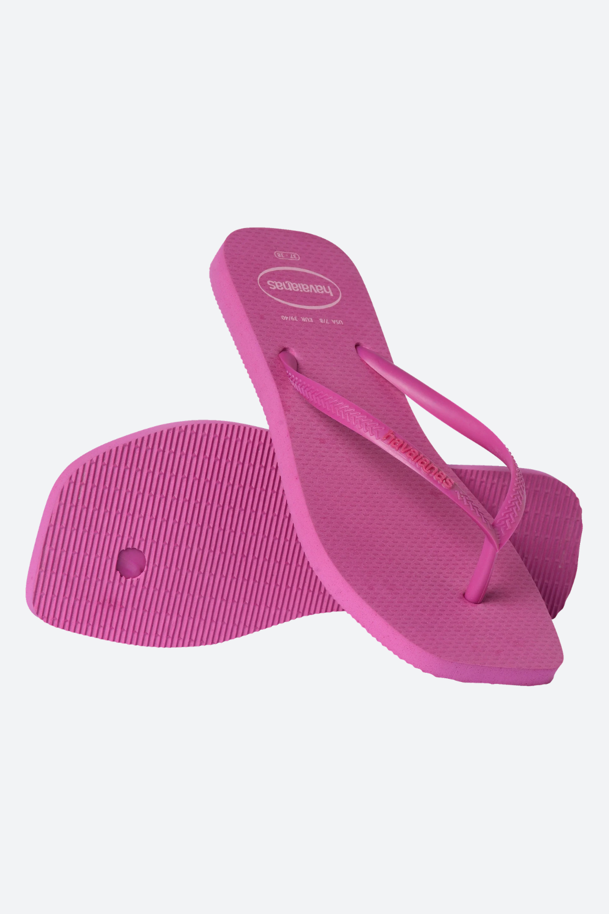 Havaianas Slim Square Logo Pop Up Sandal in Rose Gum