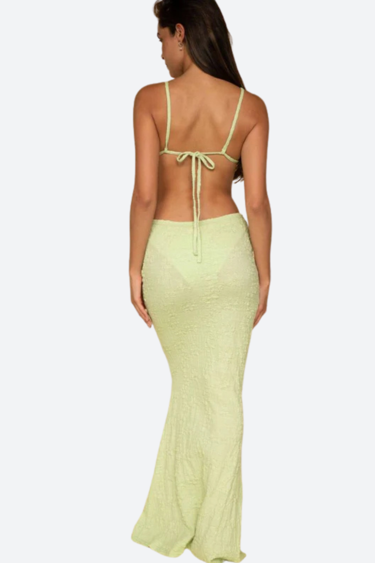 Montce Natalia Skirt in Avocado Floral Texture