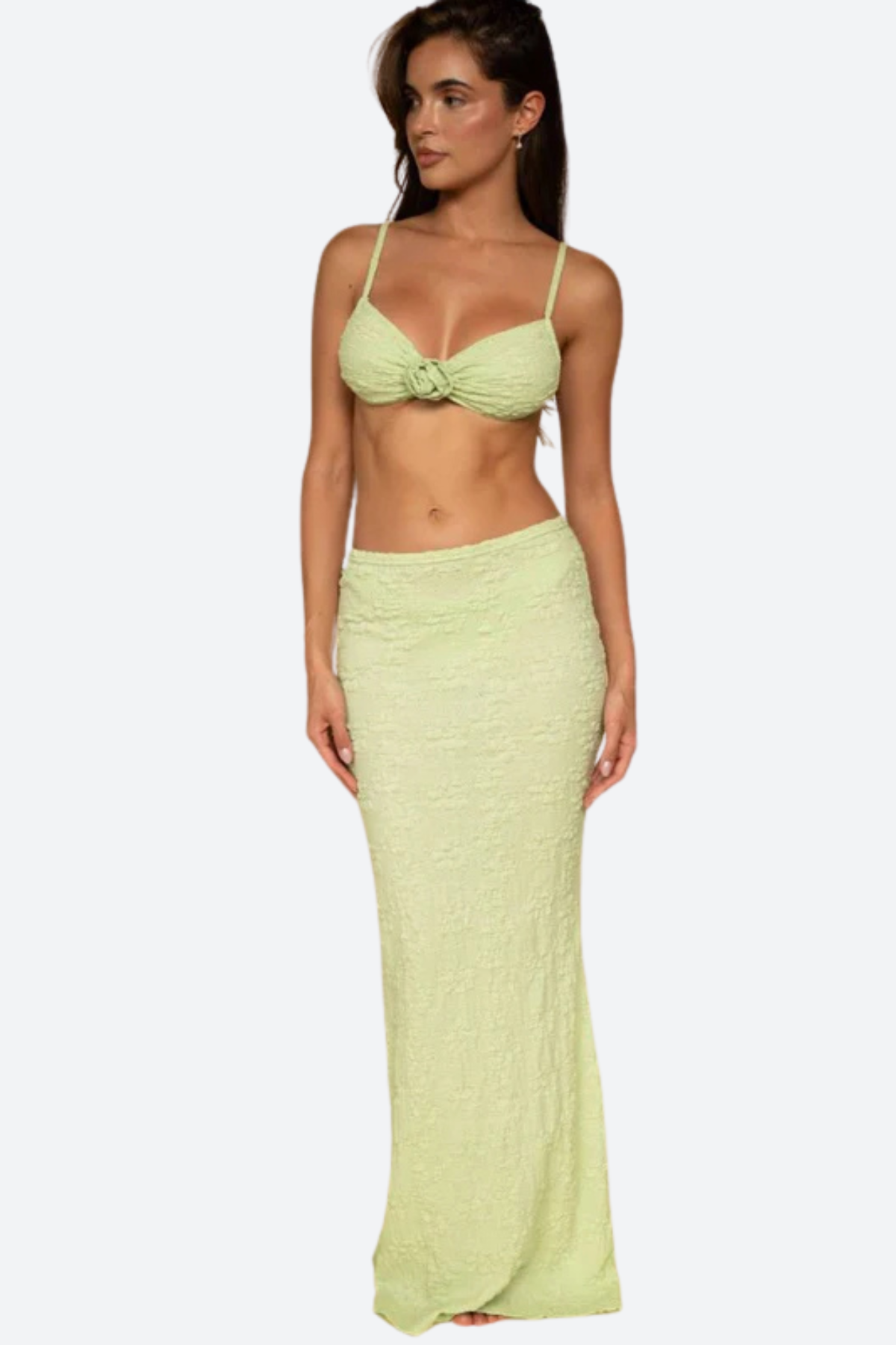 Montce Natalia Skirt in Avocado Floral Texture