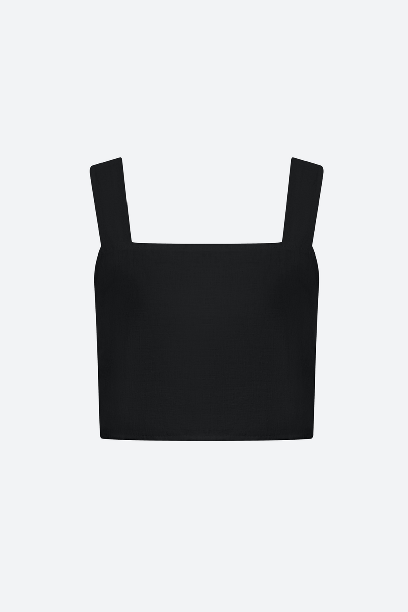 Vitamin A Tallows Crop Top in Black