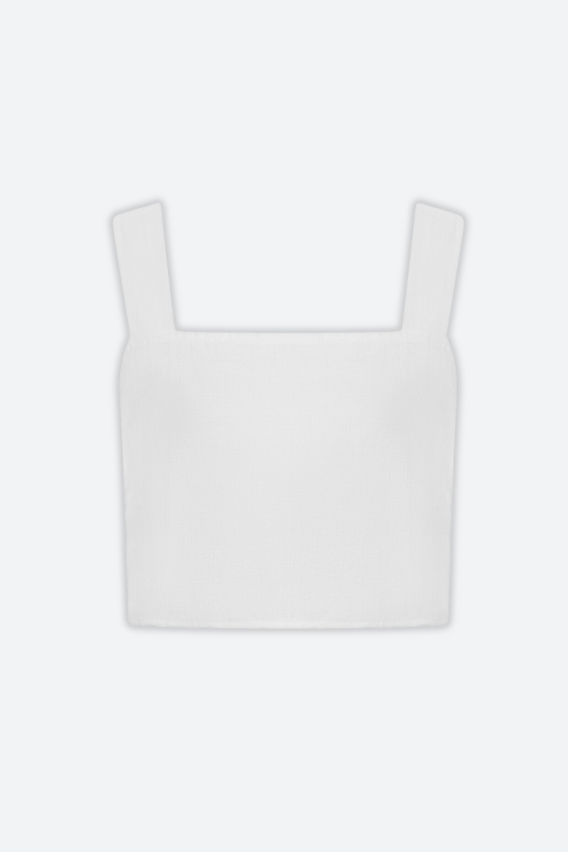 Vitamin A Tallows Crop Top in White