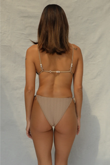 Toast Swim Bind Tie Side Bottom in Natural Wave