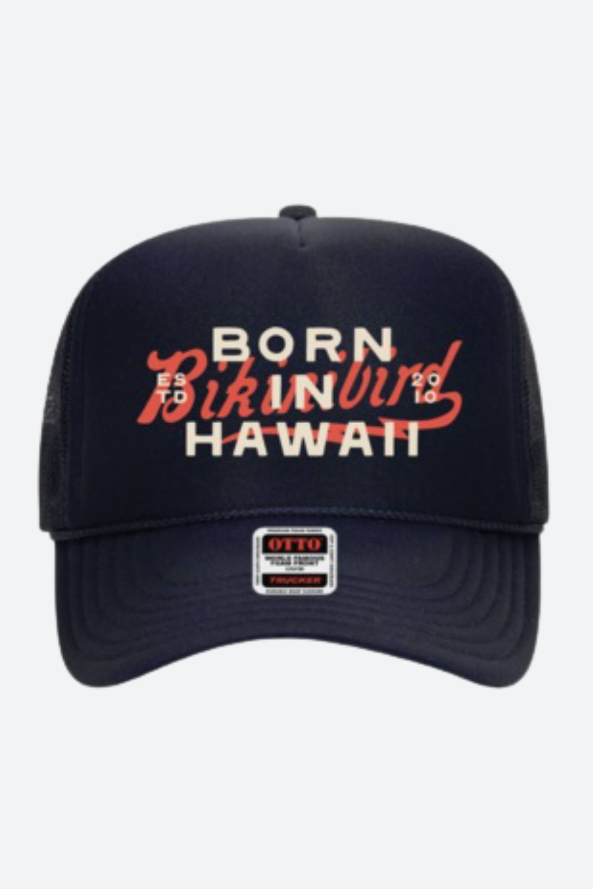 Bikinibird Born In Hawaii Hat in Black