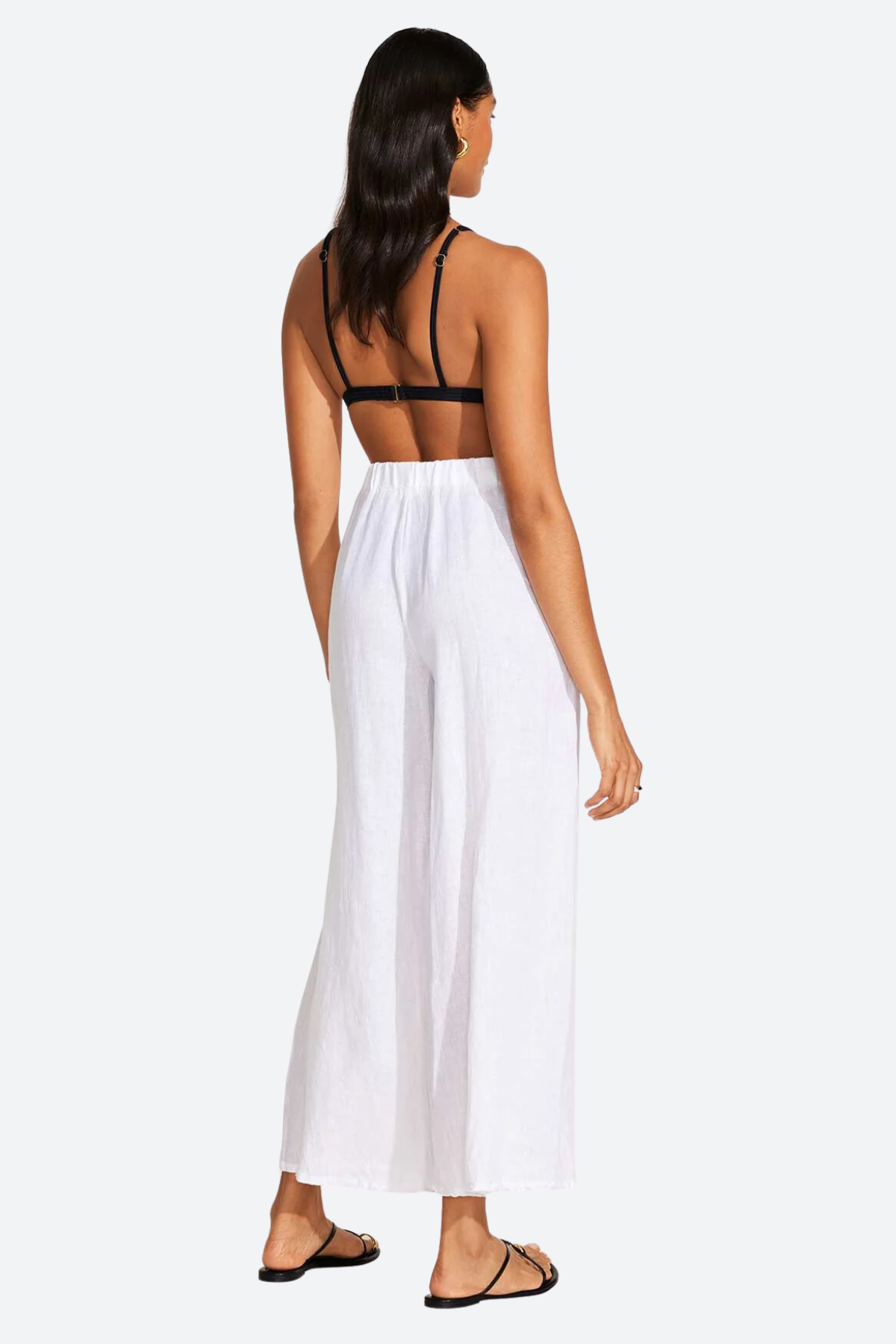 Vitamin A Tallows Linen Wide Leg Pant in White