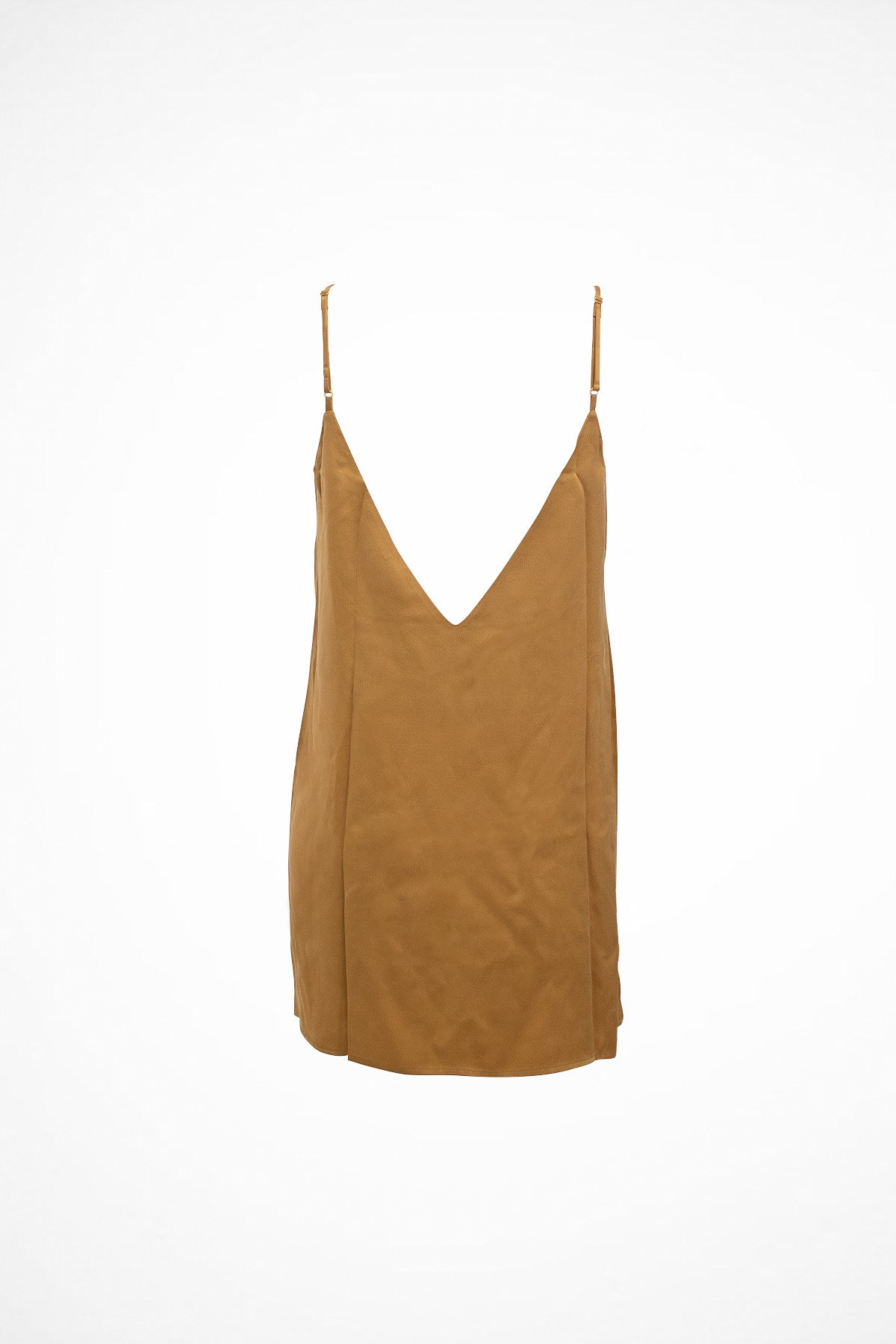 Hiamoe Mini Dress in Bronze Silk
