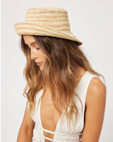 L*Space Isadora Bucket Hat in Natural Stripe