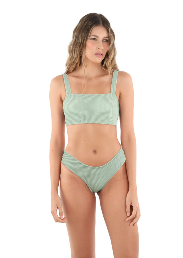Malai Textured Wave Top in Willowing Green