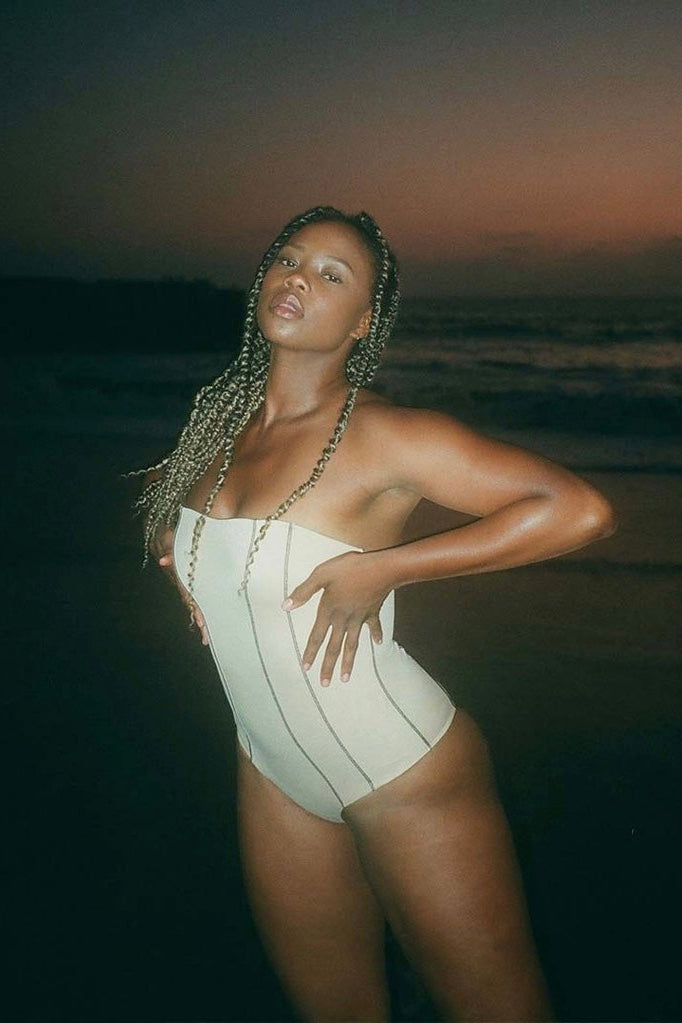 Banshee Swim Iz One Piece in Sand