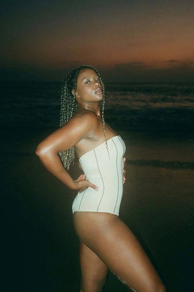 Banshee Swim Iz One Piece in Sand